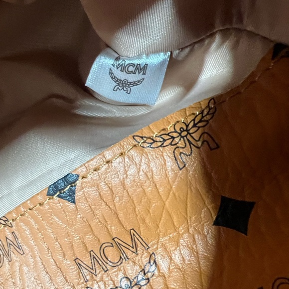 MCM Visetos Envelope Clutch In Cognac - Picture 6 of 6